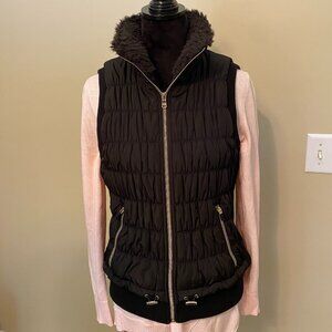 Calvin Klein Performance Puffer Ribbed Sleeveless Zip Vest Size L